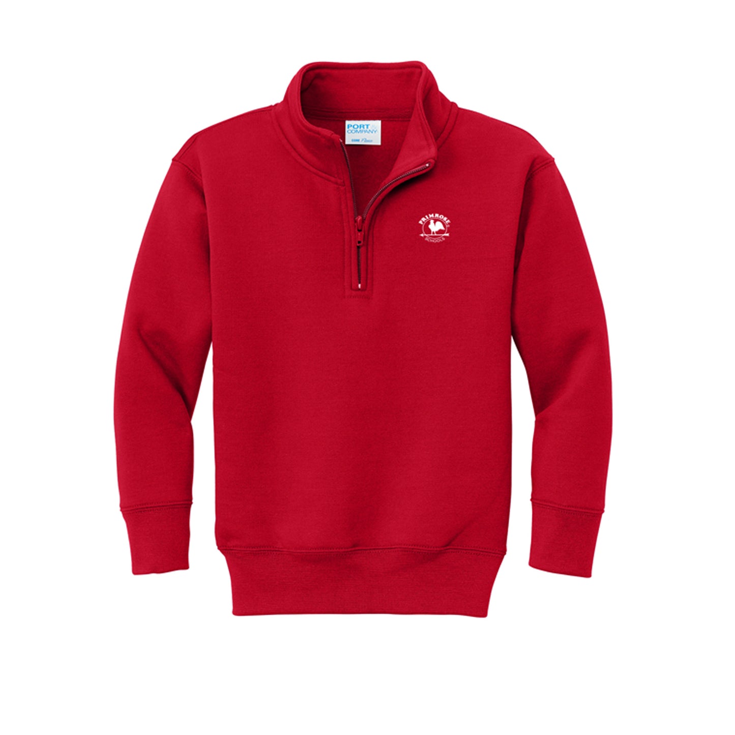 RED YOUTH 1/4 ZIP UNIFORM PULLOVER