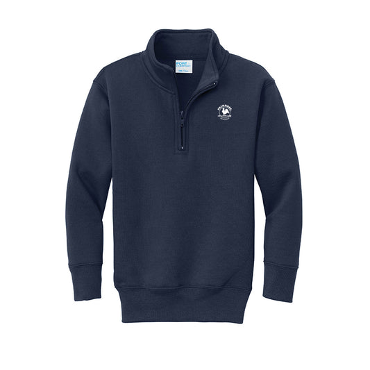 NAVY YOUTH 1/4 ZIP UNIFORM SWEATSHIRT