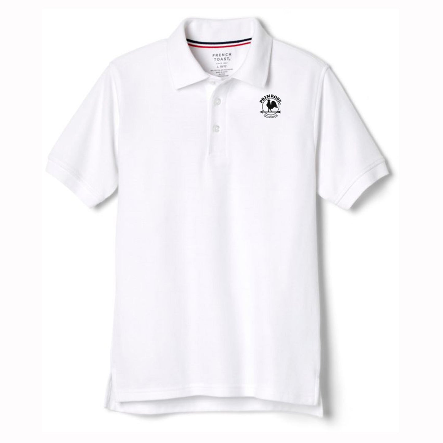 WHITE S/S PIQUE TODDLER UNIFORM POLO