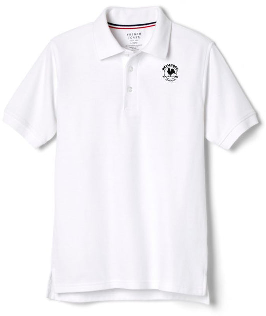 WHITE S/S PIQUE TODDLER UNIFORM POLO