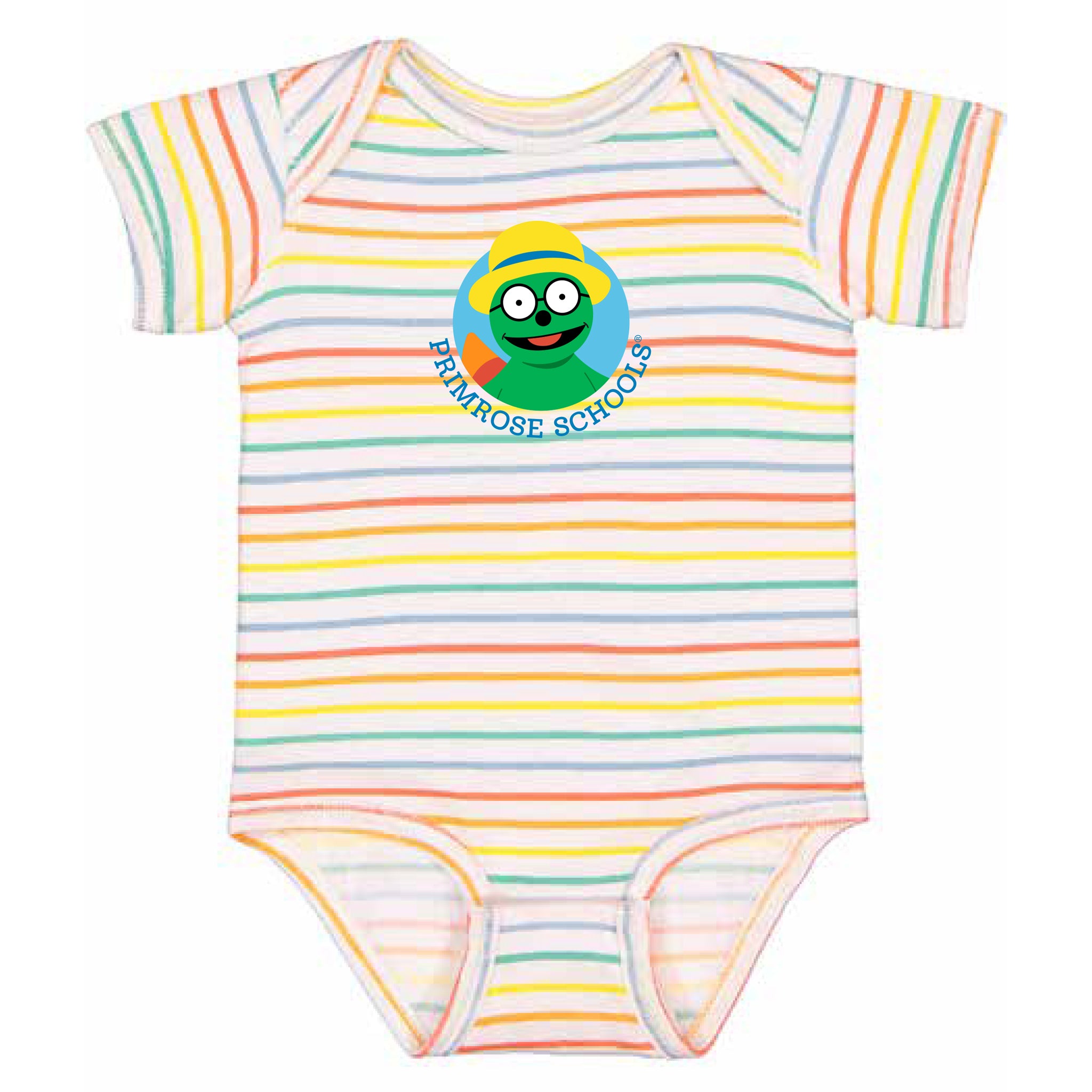 Baby Petit Collar Onesie, Mist Avenue Stripe main image 1